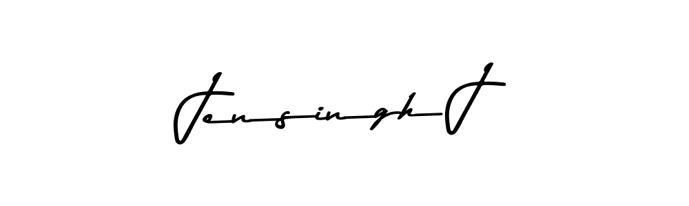 Create a beautiful signature design for name Jensingh J. With this signature (Asem Kandis PERSONAL USE) fonts, you can make a handwritten signature for free. Jensingh J signature style 9 images and pictures png
