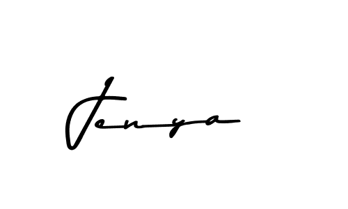 How to make Jenya name signature. Use Asem Kandis PERSONAL USE style for creating short signs online. This is the latest handwritten sign. Jenya signature style 9 images and pictures png