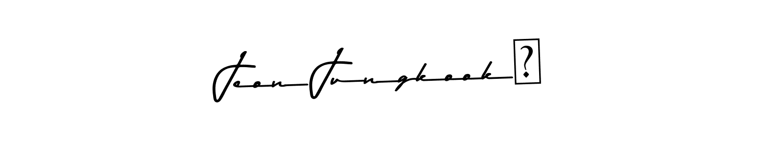 How to make Jeon Jungkook♥ signature? Asem Kandis PERSONAL USE is a professional autograph style. Create handwritten signature for Jeon Jungkook♥ name. Jeon Jungkook♥ signature style 9 images and pictures png
