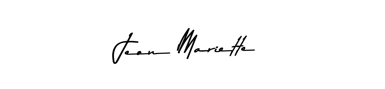 Use a signature maker to create a handwritten signature online. With this signature software, you can design (Asem Kandis PERSONAL USE) your own signature for name Jeon Mariette. Jeon Mariette signature style 9 images and pictures png