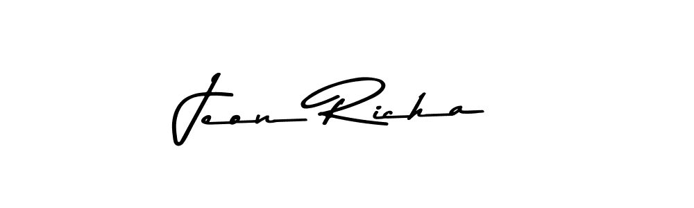 You can use this online signature creator to create a handwritten signature for the name Jeon Richa. This is the best online autograph maker. Jeon Richa signature style 9 images and pictures png