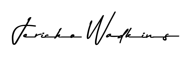 Generate high-definition signature styles for Jericho Wadkins. The Asem Kandis PERSONAL USE typeface ensures crisp legibility and sophisticated design. Jericho Wadkins signature style 9 images and pictures png