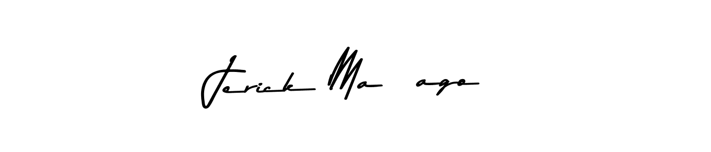 Create a beautiful signature design for name Jerick Mañago. With this signature (Asem Kandis PERSONAL USE) fonts, you can make a handwritten signature for free. Jerick Mañago signature style 9 images and pictures png