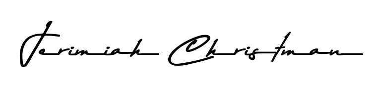 Explore multiple handwriting variations for Jerimiah Christman including this stunning Asem Kandis PERSONAL USE design. Free to use across all platforms. Jerimiah Christman signature style 9 images and pictures png