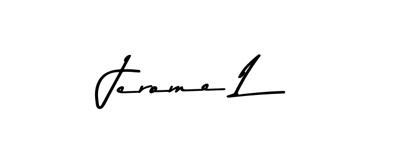 Create a beautiful signature design for name Jerome L. With this signature (Asem Kandis PERSONAL USE) fonts, you can make a handwritten signature for free. Jerome L signature style 9 images and pictures png