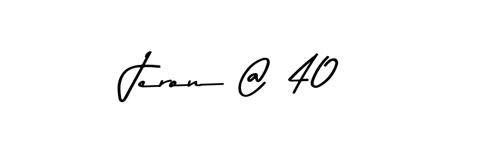 Use a signature maker to create a handwritten signature online. With this signature software, you can design (Asem Kandis PERSONAL USE) your own signature for name Jeron @ 40. Jeron @ 40 signature style 9 images and pictures png