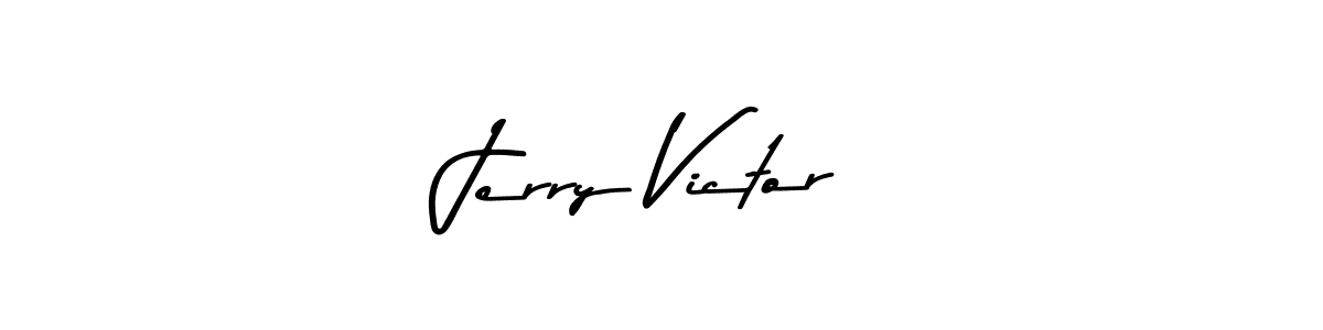 How to make Jerry Victor name signature. Use Asem Kandis PERSONAL USE style for creating short signs online. This is the latest handwritten sign. Jerry Victor signature style 9 images and pictures png
