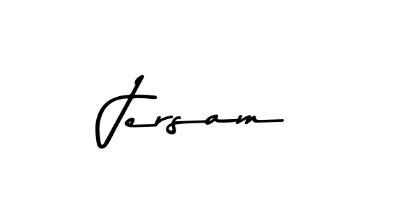 Create a beautiful signature design for name Jersam. With this signature (Asem Kandis PERSONAL USE) fonts, you can make a handwritten signature for free. Jersam signature style 9 images and pictures png