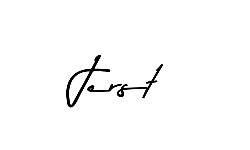 How to make Jerst name signature. Use Asem Kandis PERSONAL USE style for creating short signs online. This is the latest handwritten sign. Jerst signature style 9 images and pictures png