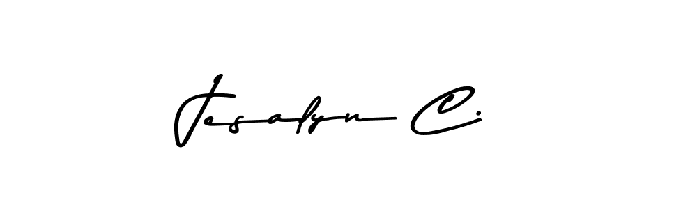 How to make Jesalyn C. name signature. Use Asem Kandis PERSONAL USE style for creating short signs online. This is the latest handwritten sign. Jesalyn C. signature style 9 images and pictures png