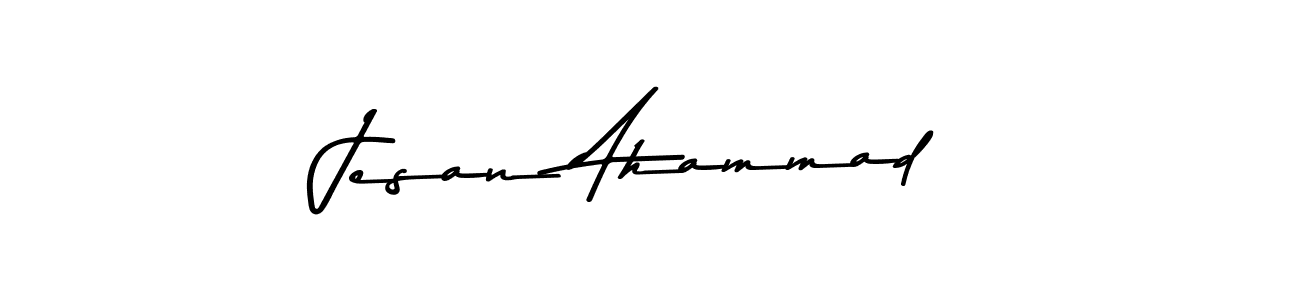 Design your own signature with our free online signature maker. With this signature software, you can create a handwritten (Asem Kandis PERSONAL USE) signature for name Jesan Ahammad. Jesan Ahammad signature style 9 images and pictures png