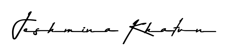 Elevate your brand with a stunning Jeshmina Khatun eSignature. The Asem Kandis PERSONAL USE style provides a balanced, flowing aesthetic for everyday signing. Jeshmina Khatun signature style 9 images and pictures png