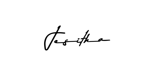 How to make Jesitha name signature. Use Asem Kandis PERSONAL USE style for creating short signs online. This is the latest handwritten sign. Jesitha signature style 9 images and pictures png