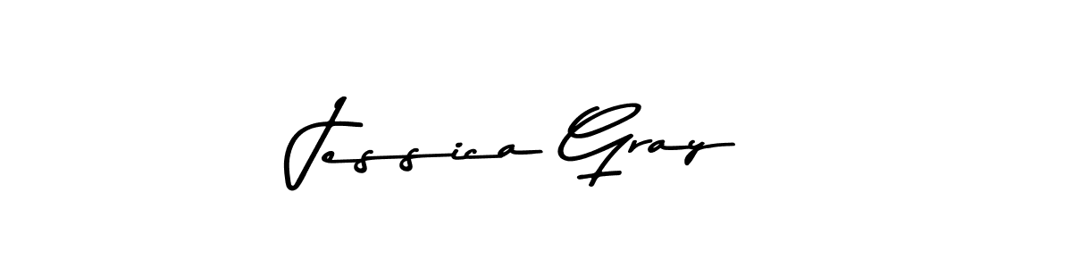 How to make Jessica Gray name signature. Use Asem Kandis PERSONAL USE style for creating short signs online. This is the latest handwritten sign. Jessica Gray signature style 9 images and pictures png