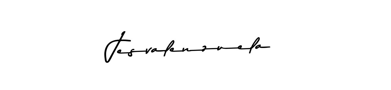 How to make Jesvalenzuela name signature. Use Asem Kandis PERSONAL USE style for creating short signs online. This is the latest handwritten sign. Jesvalenzuela signature style 9 images and pictures png