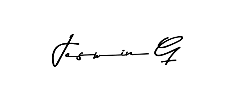 Here are the top 10 professional signature styles for the name Jeswin G. These are the best autograph styles you can use for your name. Jeswin G signature style 9 images and pictures png