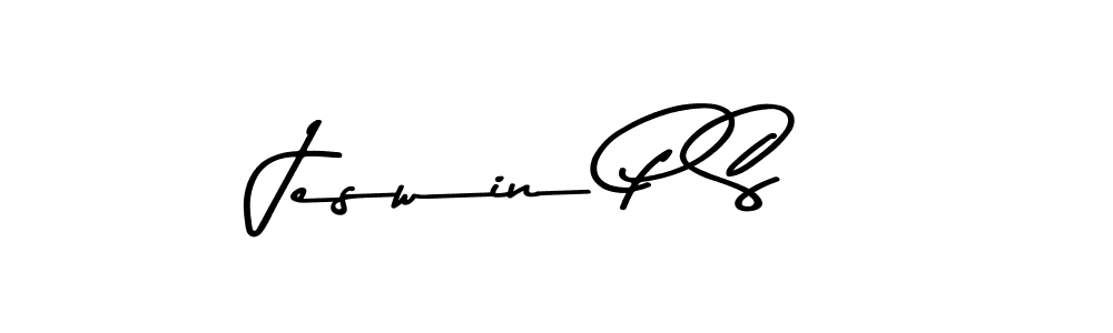 Make a beautiful signature design for name Jeswin P S. Use this online signature maker to create a handwritten signature for free. Jeswin P S signature style 9 images and pictures png