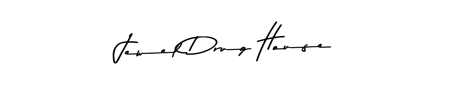 How to make Jewel Drug House name signature. Use Asem Kandis PERSONAL USE style for creating short signs online. This is the latest handwritten sign. Jewel Drug House signature style 9 images and pictures png