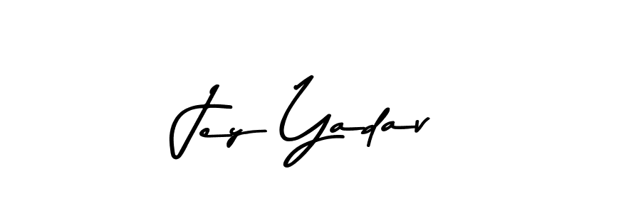 How to make Jey Yadav name signature. Use Asem Kandis PERSONAL USE style for creating short signs online. This is the latest handwritten sign. Jey Yadav signature style 9 images and pictures png
