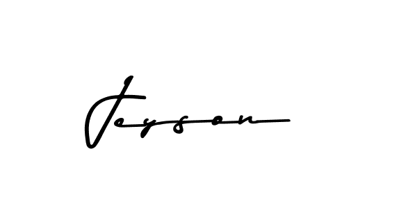 How to make Jeyson name signature. Use Asem Kandis PERSONAL USE style for creating short signs online. This is the latest handwritten sign. Jeyson signature style 9 images and pictures png
