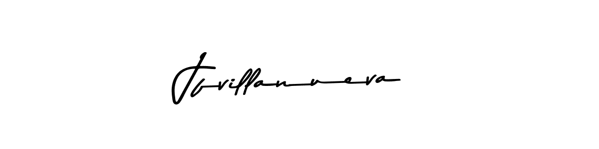 How to make Jfvillanueva name signature. Use Asem Kandis PERSONAL USE style for creating short signs online. This is the latest handwritten sign. Jfvillanueva signature style 9 images and pictures png