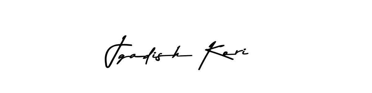 How to make Jgadish Kori name signature. Use Asem Kandis PERSONAL USE style for creating short signs online. This is the latest handwritten sign. Jgadish Kori signature style 9 images and pictures png