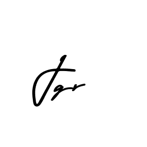 Make a beautiful signature design for name Jgr. With this signature (Asem Kandis PERSONAL USE) style, you can create a handwritten signature for free. Jgr signature style 9 images and pictures png