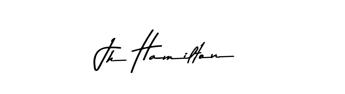 Create a beautiful signature design for name Jh Hamilton. With this signature (Asem Kandis PERSONAL USE) fonts, you can make a handwritten signature for free. Jh Hamilton signature style 9 images and pictures png