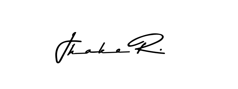 The best way (Asem Kandis PERSONAL USE) to make a short signature is to pick only two or three words in your name. The name Jhake R. include a total of six letters. For converting this name. Jhake R. signature style 9 images and pictures png