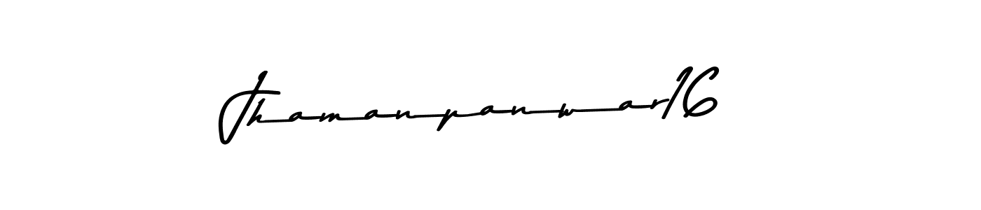 Make a beautiful signature design for name Jhamanpanwar16. With this signature (Asem Kandis PERSONAL USE) style, you can create a handwritten signature for free. Jhamanpanwar16 signature style 9 images and pictures png