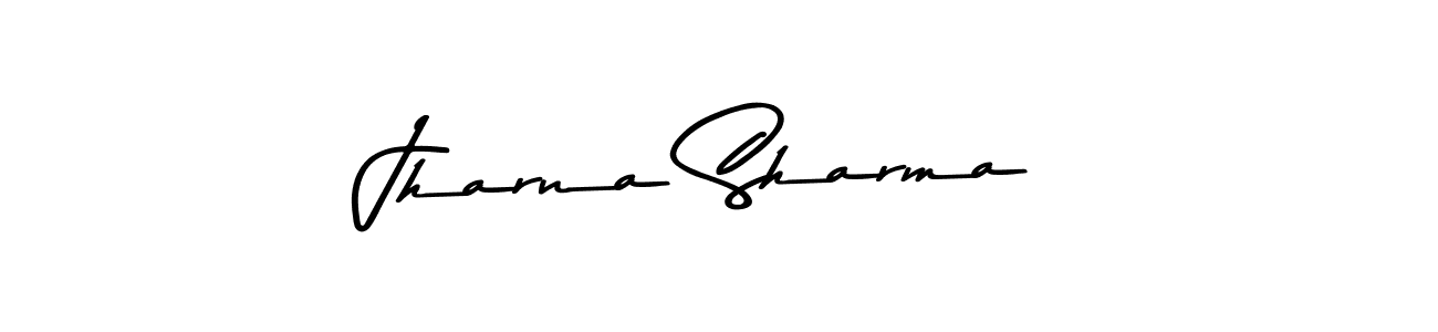Make a beautiful signature design for name Jharna Sharma. With this signature (Asem Kandis PERSONAL USE) style, you can create a handwritten signature for free. Jharna Sharma signature style 9 images and pictures png