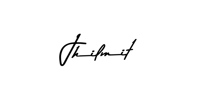 How to make Jhilmit name signature. Use Asem Kandis PERSONAL USE style for creating short signs online. This is the latest handwritten sign. Jhilmit signature style 9 images and pictures png