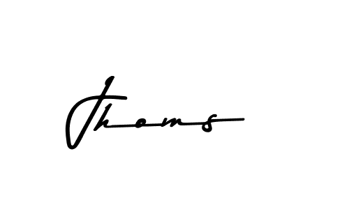 This is the best signature style for the Jhoms name. Also you like these signature font (Asem Kandis PERSONAL USE). Mix name signature. Jhoms signature style 9 images and pictures png
