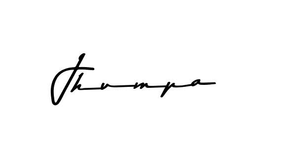 How to make Jhumpa name signature. Use Asem Kandis PERSONAL USE style for creating short signs online. This is the latest handwritten sign. Jhumpa signature style 9 images and pictures png