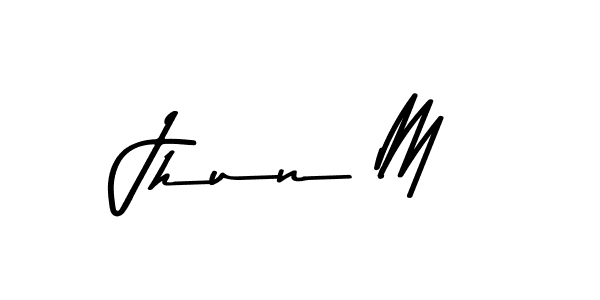You should practise on your own different ways (Asem Kandis PERSONAL USE) to write your name (Jhun M) in signature. don't let someone else do it for you. Jhun M signature style 9 images and pictures png