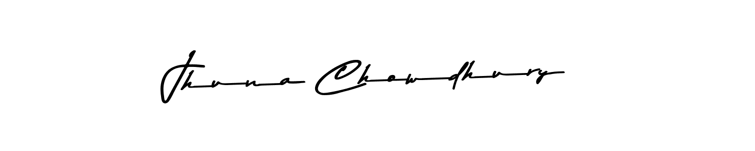 Use a signature maker to create a handwritten signature online. With this signature software, you can design (Asem Kandis PERSONAL USE) your own signature for name Jhuna Chowdhury. Jhuna Chowdhury signature style 9 images and pictures png