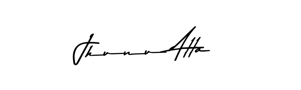 Make a beautiful signature design for name Jhunu Atta. With this signature (Asem Kandis PERSONAL USE) style, you can create a handwritten signature for free. Jhunu Atta signature style 9 images and pictures png