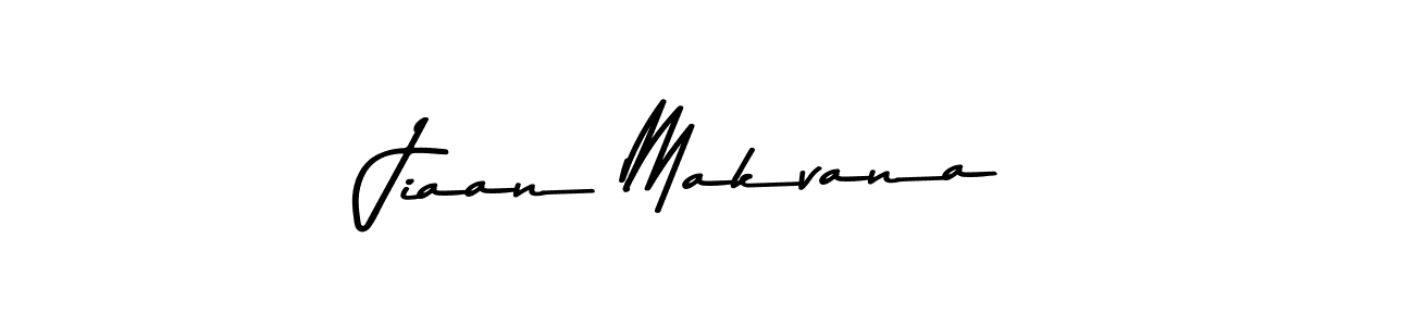 How to make Jiaan Makvana name signature. Use Asem Kandis PERSONAL USE style for creating short signs online. This is the latest handwritten sign. Jiaan Makvana signature style 9 images and pictures png