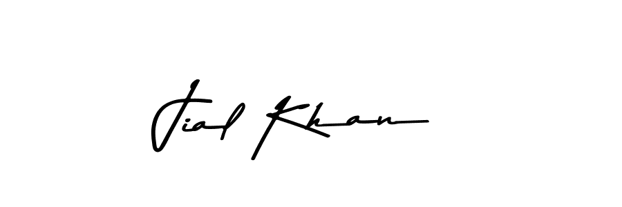 How to make Jial Khan name signature. Use Asem Kandis PERSONAL USE style for creating short signs online. This is the latest handwritten sign. Jial Khan signature style 9 images and pictures png