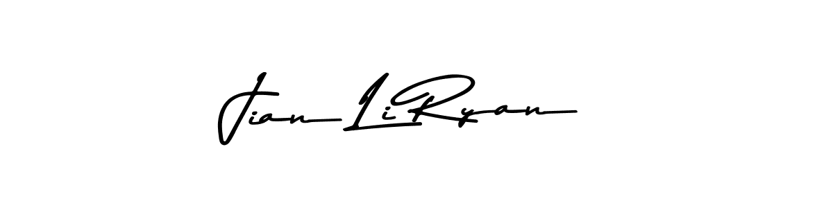 How to make Jian Li Ryan name signature. Use Asem Kandis PERSONAL USE style for creating short signs online. This is the latest handwritten sign. Jian Li Ryan signature style 9 images and pictures png