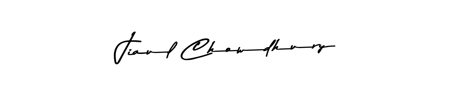 Create a beautiful signature design for name Jiaul Chowdhury. With this signature (Asem Kandis PERSONAL USE) fonts, you can make a handwritten signature for free. Jiaul Chowdhury signature style 9 images and pictures png