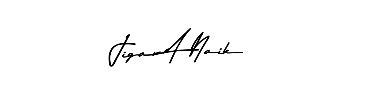 Also You can easily find your signature by using the search form. We will create Jigar A Naik name handwritten signature images for you free of cost using Asem Kandis PERSONAL USE sign style. Jigar A Naik signature style 9 images and pictures png