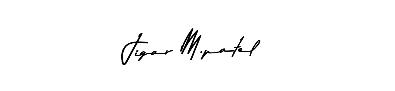 Also You can easily find your signature by using the search form. We will create Jigar M.patel name handwritten signature images for you free of cost using Asem Kandis PERSONAL USE sign style. Jigar M.patel signature style 9 images and pictures png