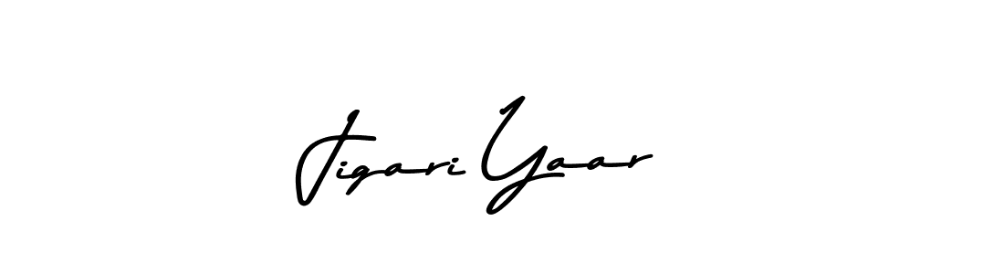 Create a beautiful signature design for name Jigari Yaar. With this signature (Asem Kandis PERSONAL USE) fonts, you can make a handwritten signature for free. Jigari Yaar signature style 9 images and pictures png