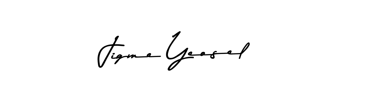 Use a signature maker to create a handwritten signature online. With this signature software, you can design (Asem Kandis PERSONAL USE) your own signature for name Jigme Yeosel. Jigme Yeosel signature style 9 images and pictures png