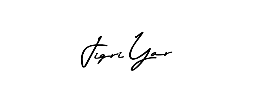 Also You can easily find your signature by using the search form. We will create Jigri Yar name handwritten signature images for you free of cost using Asem Kandis PERSONAL USE sign style. Jigri Yar signature style 9 images and pictures png