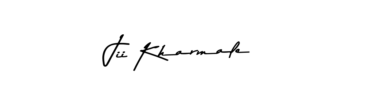 The best way (Asem Kandis PERSONAL USE) to make a short signature is to pick only two or three words in your name. The name Jii Kharmale include a total of six letters. For converting this name. Jii Kharmale signature style 9 images and pictures png