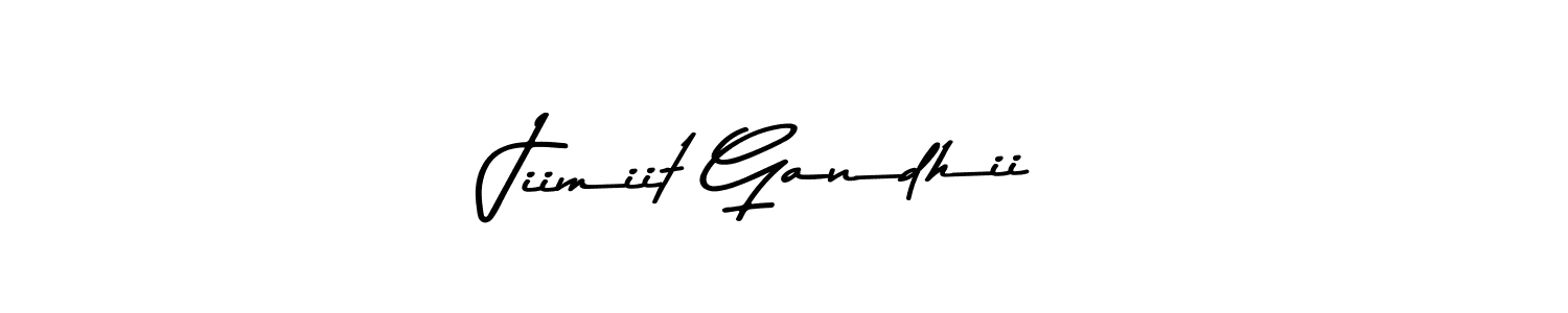 Jiimiit Gandhii stylish signature style. Best Handwritten Sign (Asem Kandis PERSONAL USE) for my name. Handwritten Signature Collection Ideas for my name Jiimiit Gandhii. Jiimiit Gandhii signature style 9 images and pictures png