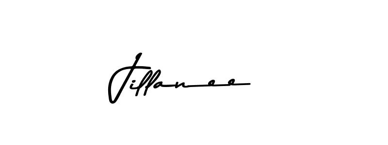 How to make Jillanee name signature. Use Asem Kandis PERSONAL USE style for creating short signs online. This is the latest handwritten sign. Jillanee signature style 9 images and pictures png
