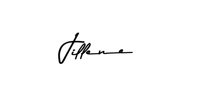 Create a beautiful signature design for name Jillene. With this signature (Asem Kandis PERSONAL USE) fonts, you can make a handwritten signature for free. Jillene signature style 9 images and pictures png